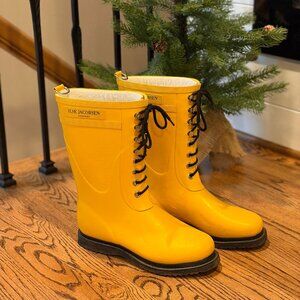 Ilse Jacobsen Yellow Rain Boots LIKE NEW